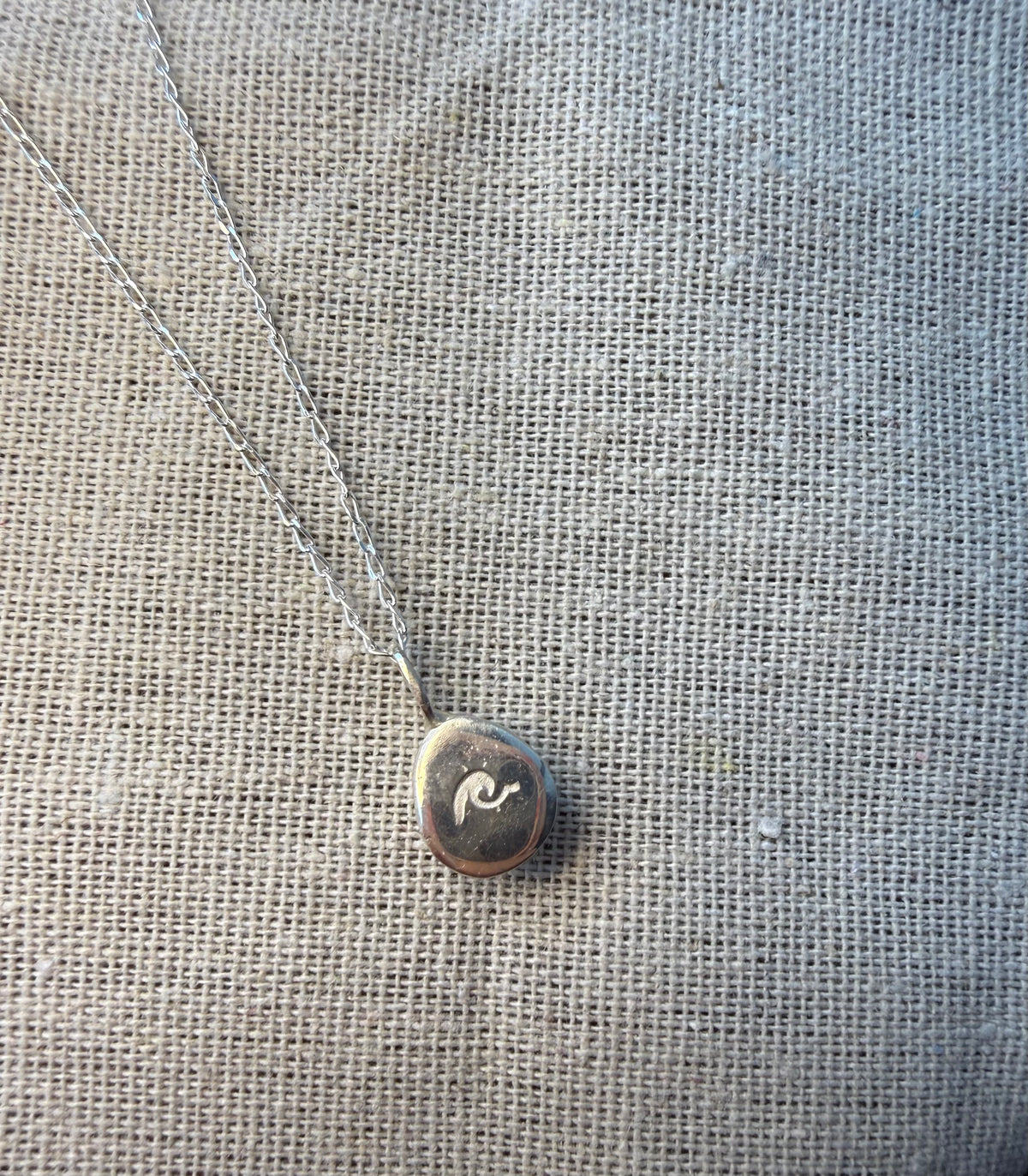 Sage Green Pebble Seaglass Necklace