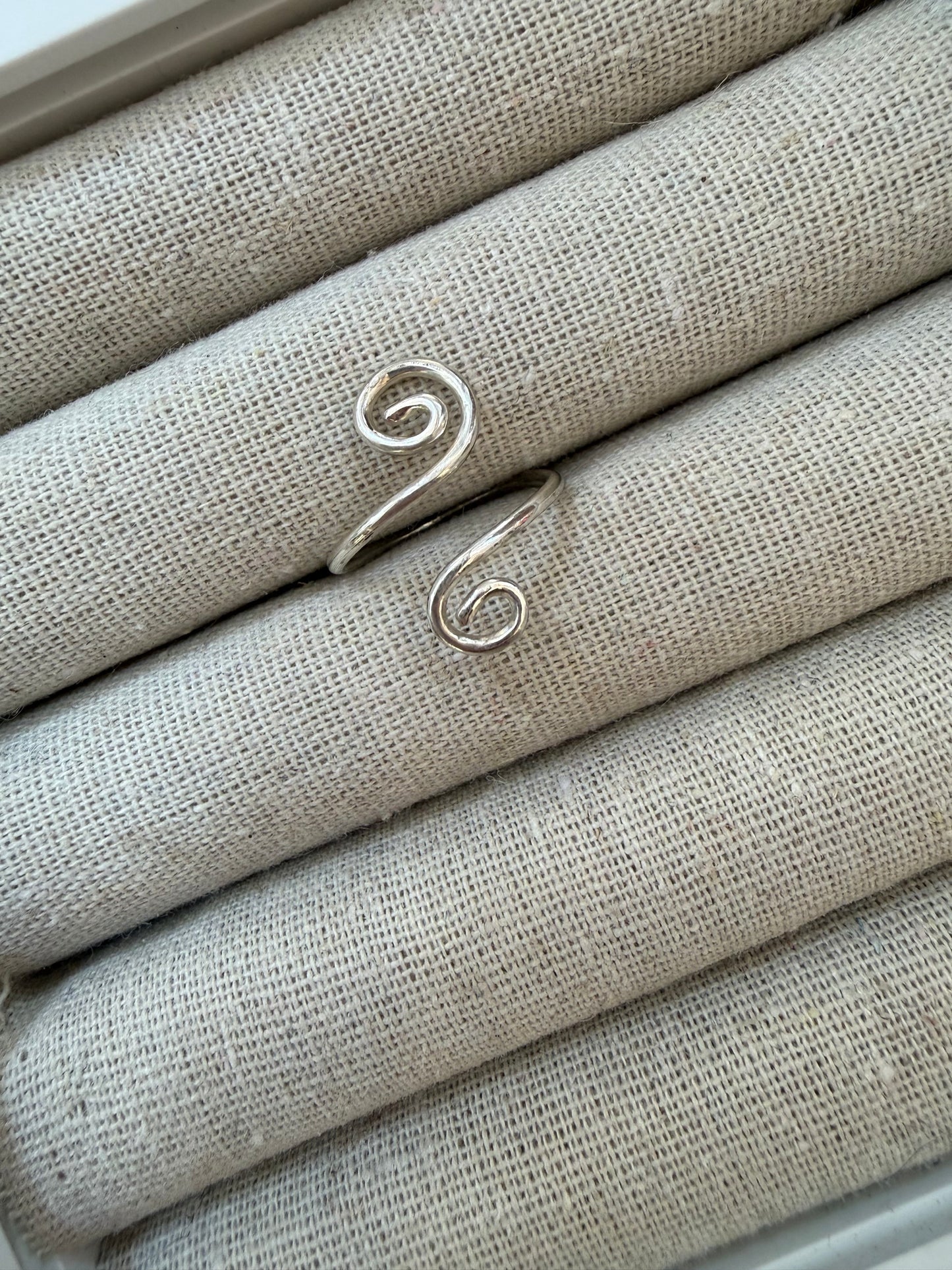 Sterling Silver Adjustable Spiral Ring
