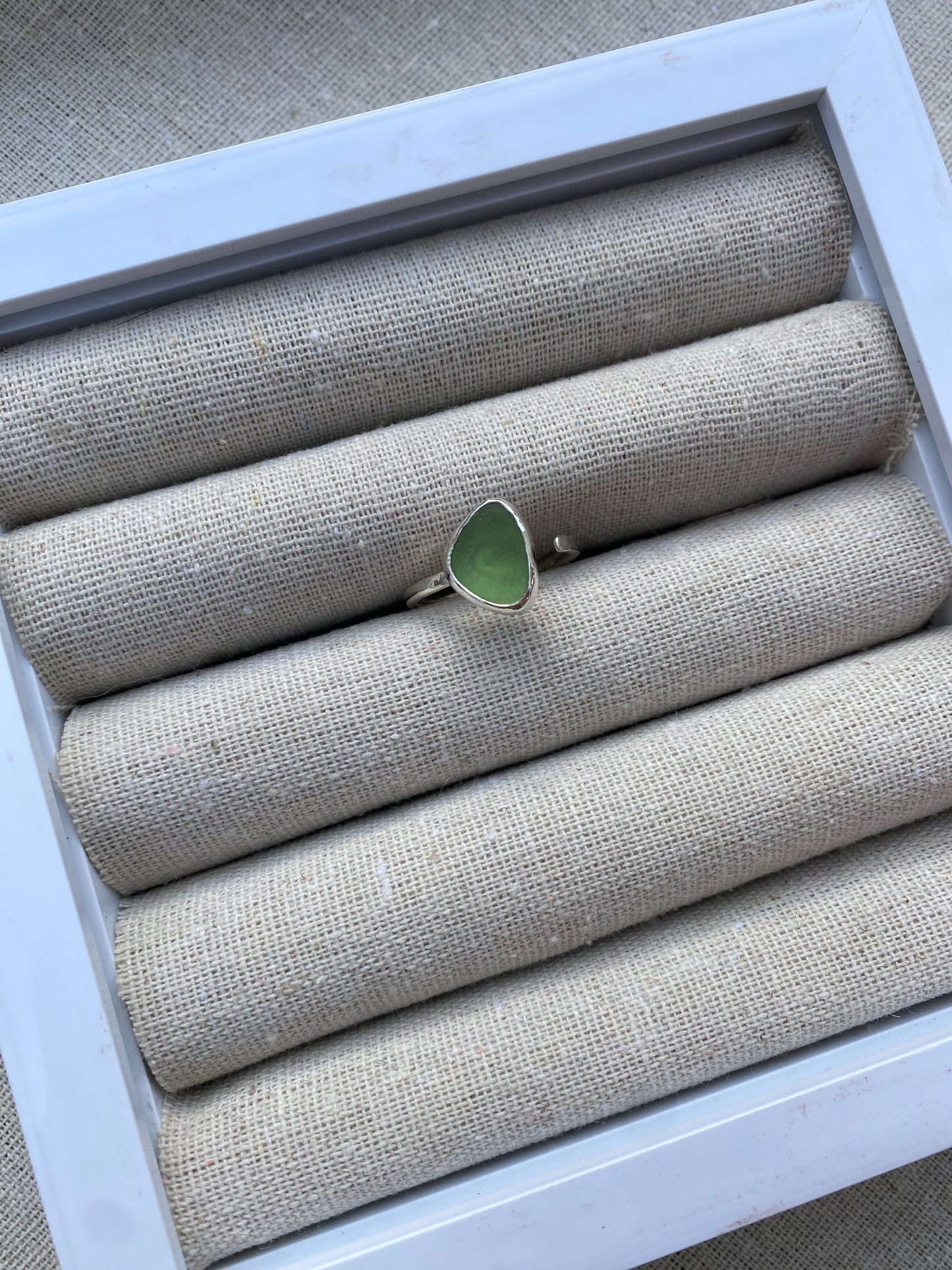 Mint Green Adjustable Ring Size N-T